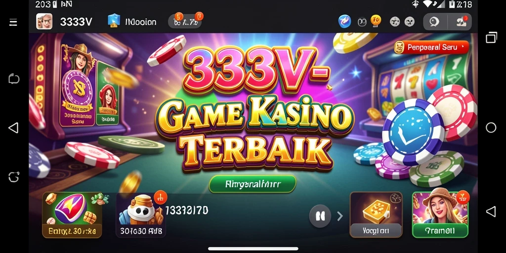 Tampilan gameplay seru dari 333V dalam aplikasi Kasino.