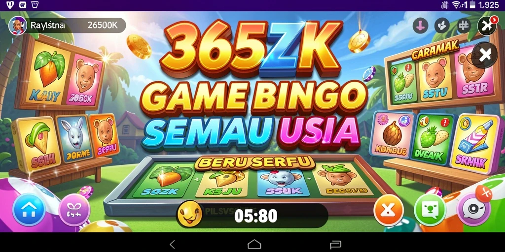 Tampilan gameplay seru dan interaktif di aplikasi 365ZK.