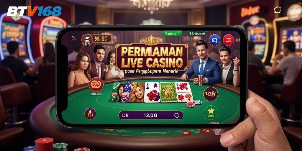 Tampilan gameplay Live Casino yang menarik dan interaktif.
