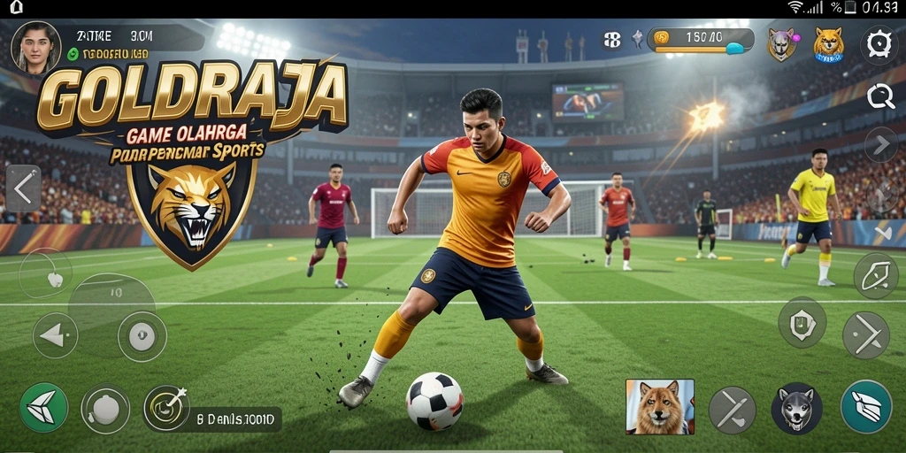 Screenshot <strong>GOLDRAJA</strong> menampilkan aksi pertandingan olahraga yang seru.