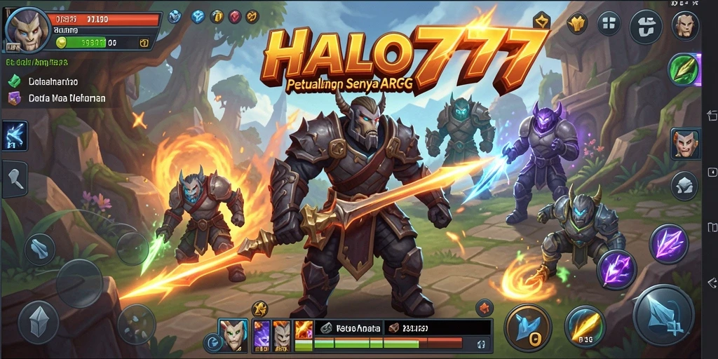 Screenshot menunjukkan aksi seru dalam permainan ARPG HALO777.