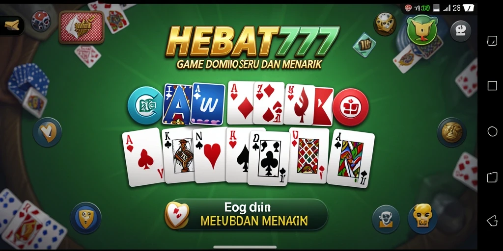Tampilan gameplay seru dalam Domino HEBAT777.