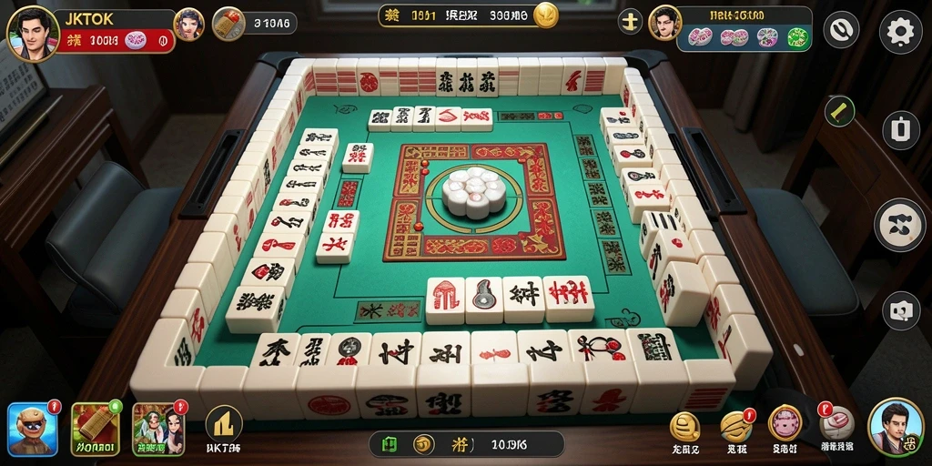 Screenshot game JKTOK menampilkan gameplay menarik Mahjong.