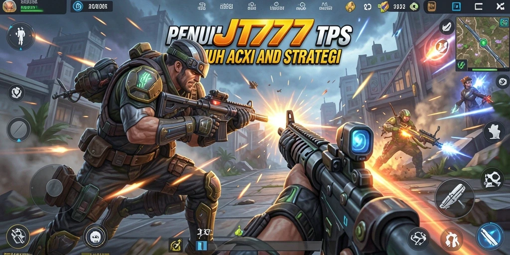 Screenshot JT777 menampilkan aksi menegangkan di medan tempur TPS.