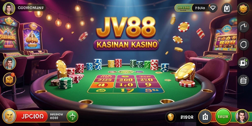 Tampilan gameplay Kasino yang seru dan interaktif di JV88.