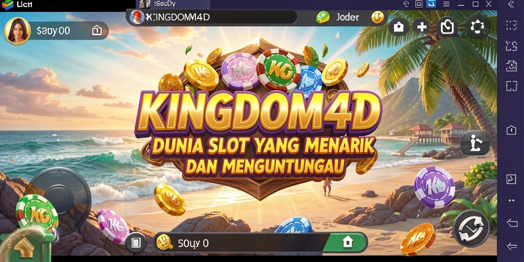 Screenshot KINGDOM4D menampilkan gameplay Slot yang mendebarkan dan menarik.