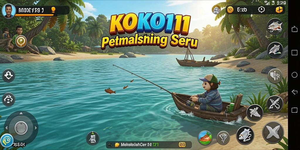 Tampilan gameplay KOKO11 yang seru dan menantang saat memancing.