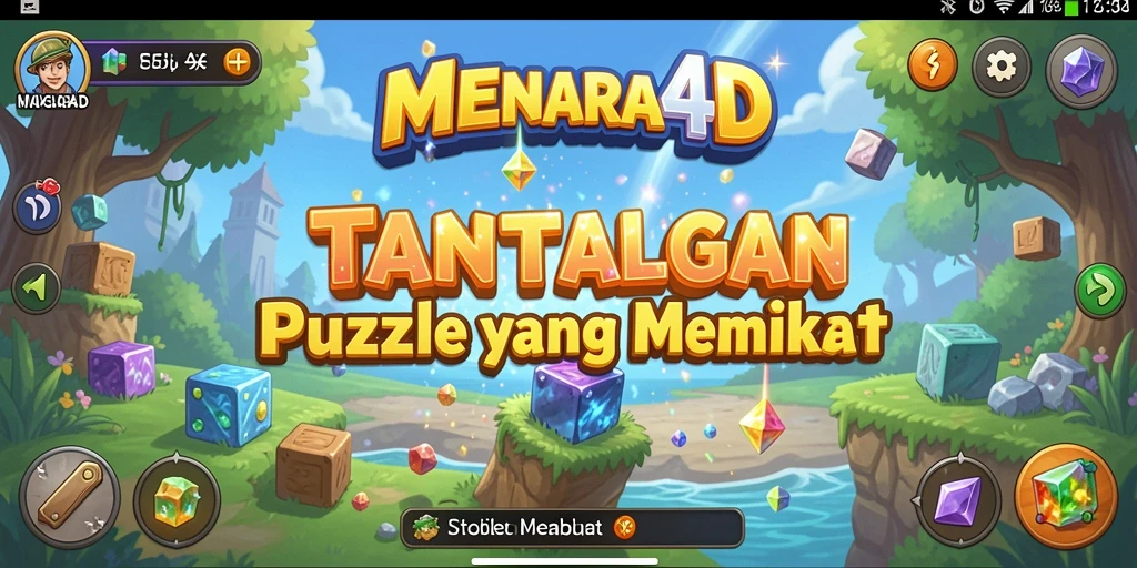 Tampilan menarik dari gameplay MENARA4D yang penuh tantangan.