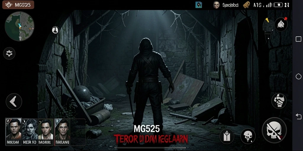 Gameplay MG525 menampilkan suasana horor yang mencekam.