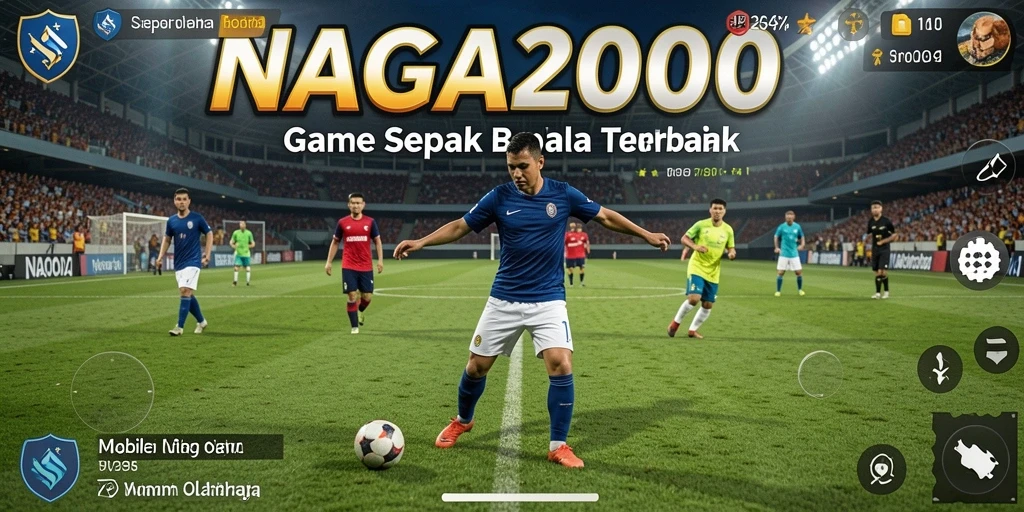 Tampilan menarik dari gameplay sepak bola NAGA2000.