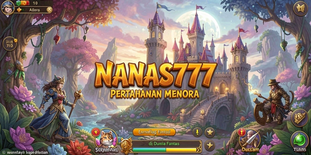 Tampilan strategi menara menawan dalam NANAS777.