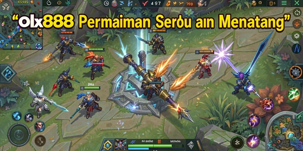Tangkapan layar dari gameplay seru OLX888 yang menampilkan pertarungan antar karakter.