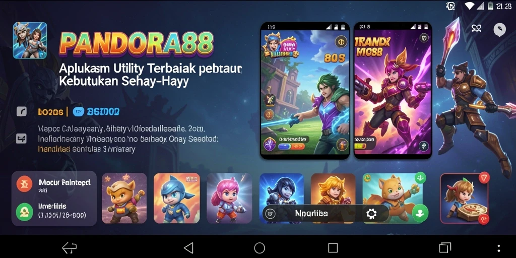 Screenshot PANDORA88 menampilkan antarmuka aplikasi Utility yang menarik.