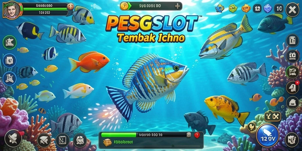 Gameplay seru dalam PESGSLOT menembak ikan dengan banyak pilihan senjata.