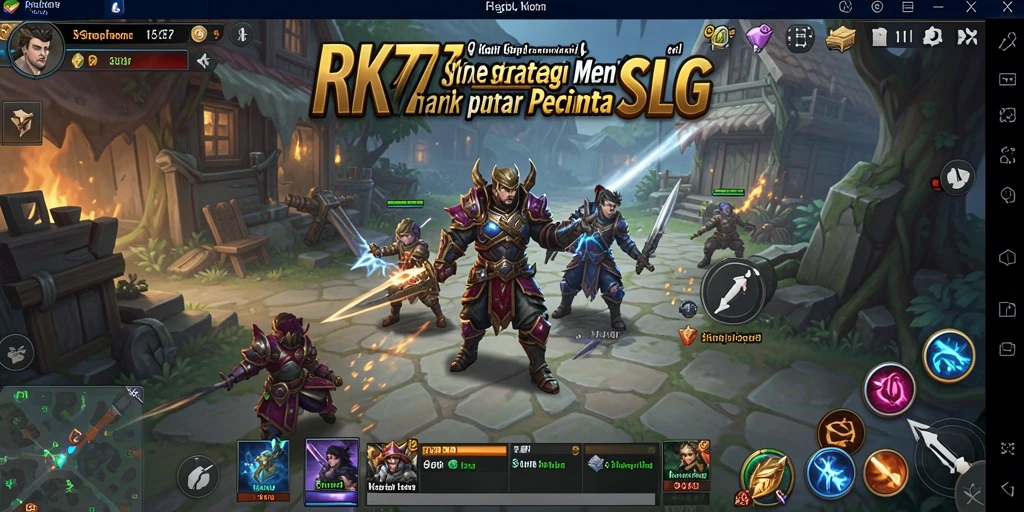Screenshot gameplay RK77 menampilkan strategi pertempuran yang mendebarkan.