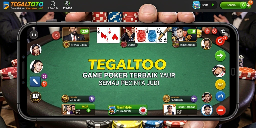 Tampilan gameplay seru dalam TEGALTOTO yang menampilkan aksi poker.