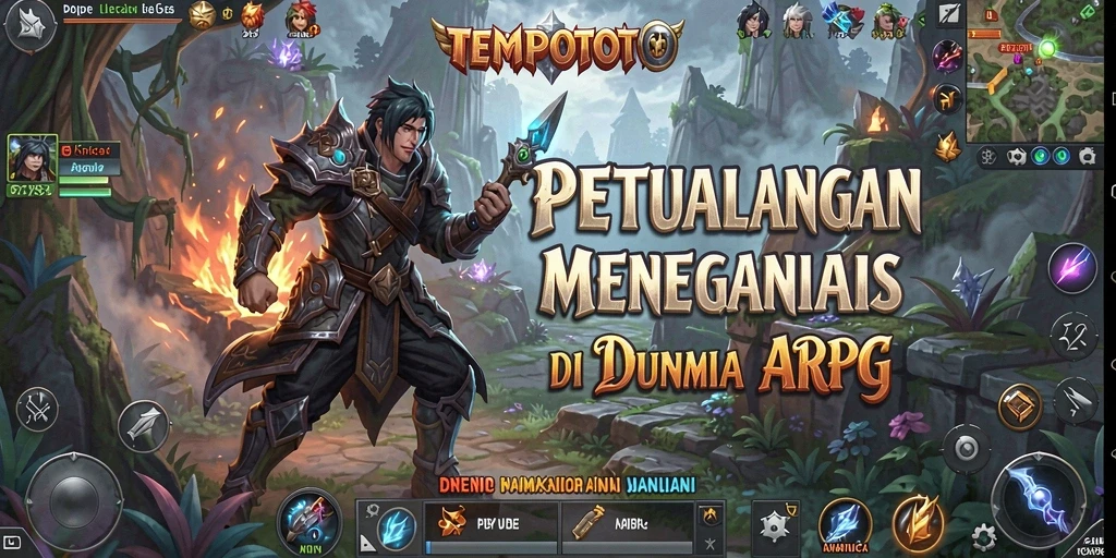 Screenshot gameplay TEMPOTOTO menampilkan pertarungan seru di dunia ARPG.
