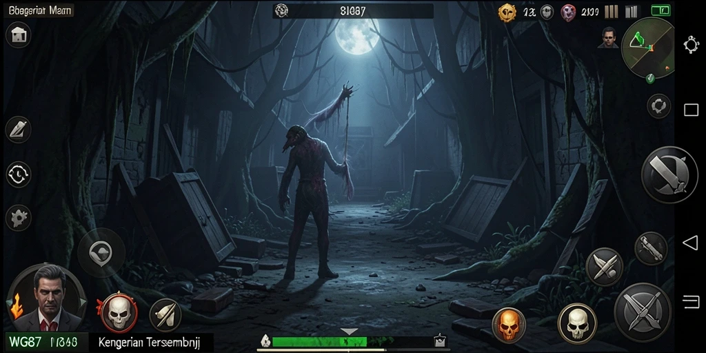 Tampilan menakutkan dalam gameplay WG87 yang mendebarkan.