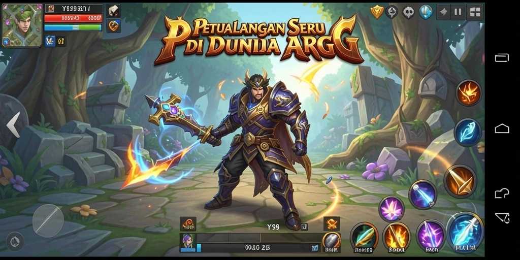 Screenshot Y89 menampilkan karakter utama dalam pertempuran epik.